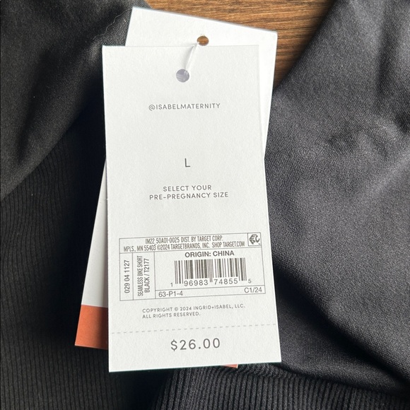 Bundle of (2) NWT Isabel Maternity Black High-Waisted Biker Shorts Set - Picture 7 of 7